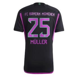 Bayern Munich Thomas Muller #25 Borta Kläder 2023-24 Kortärmad